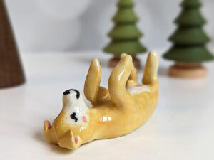 yellow dog figurine