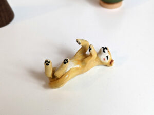 yellow dog figurine