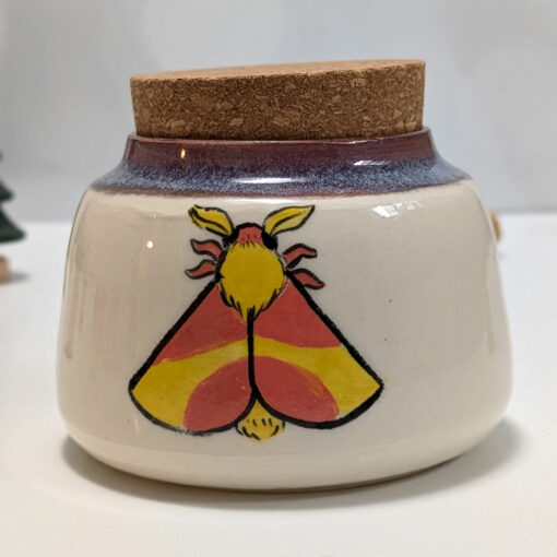 Porcelain Jar + Lid - Moth - Image 2