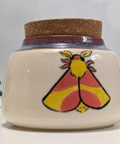 Porcelain Jar + Lid - Moth