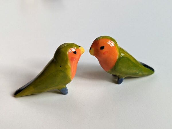 porcelain lovebirds figurines