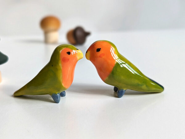 porcelain lovebirds figurines