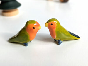 porcelain lovebirds figurines