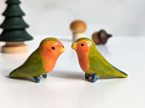 porcelain lovebirds figurines