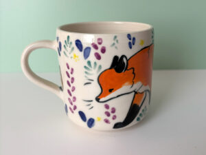 fox owl mug