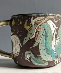 mug blue dragon