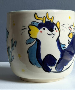 otter dragon water pencil holder