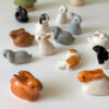 adorable mini bunny figurines