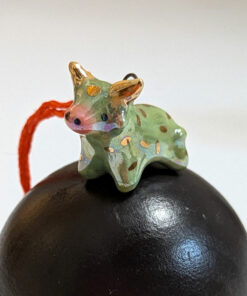 green cow pendant cute