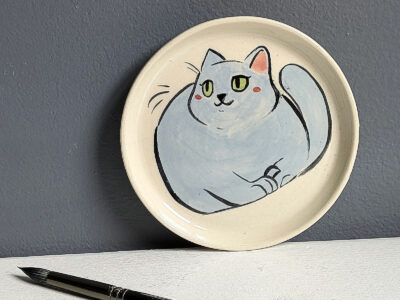 Soucoupe Chat Gris – Image 2