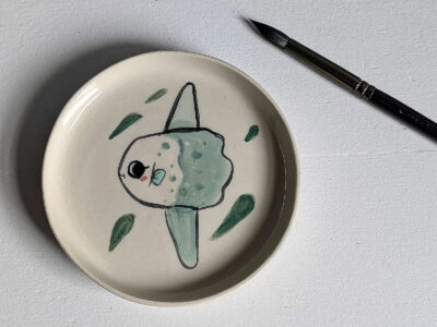 Stoneware Saucer - Sunfish - Image 2