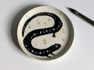 Stoneware Saucer - Salamander - Image 2
