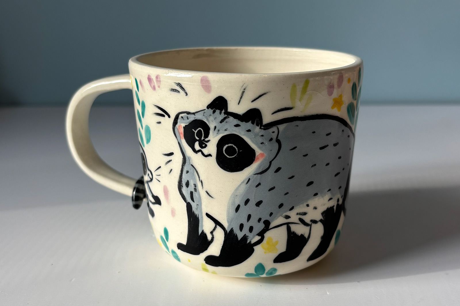 Sculpted Mug - Raccoons