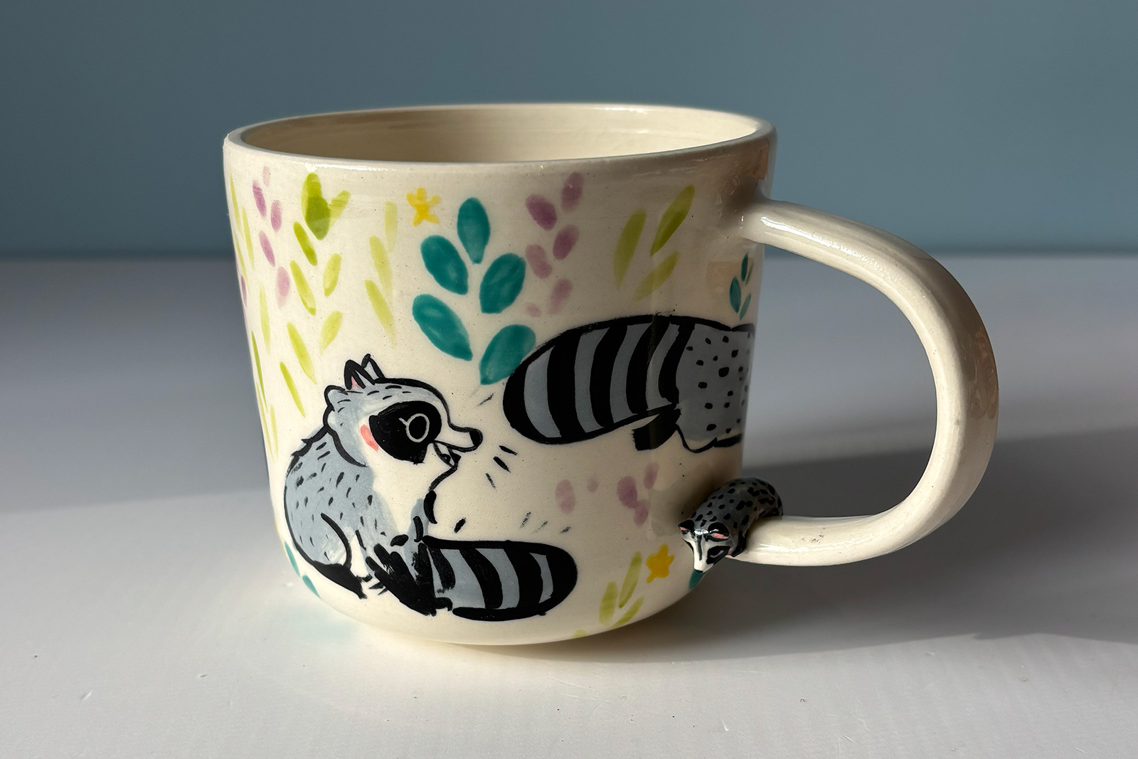 Sculpted Mug - Raccoons - Image 3