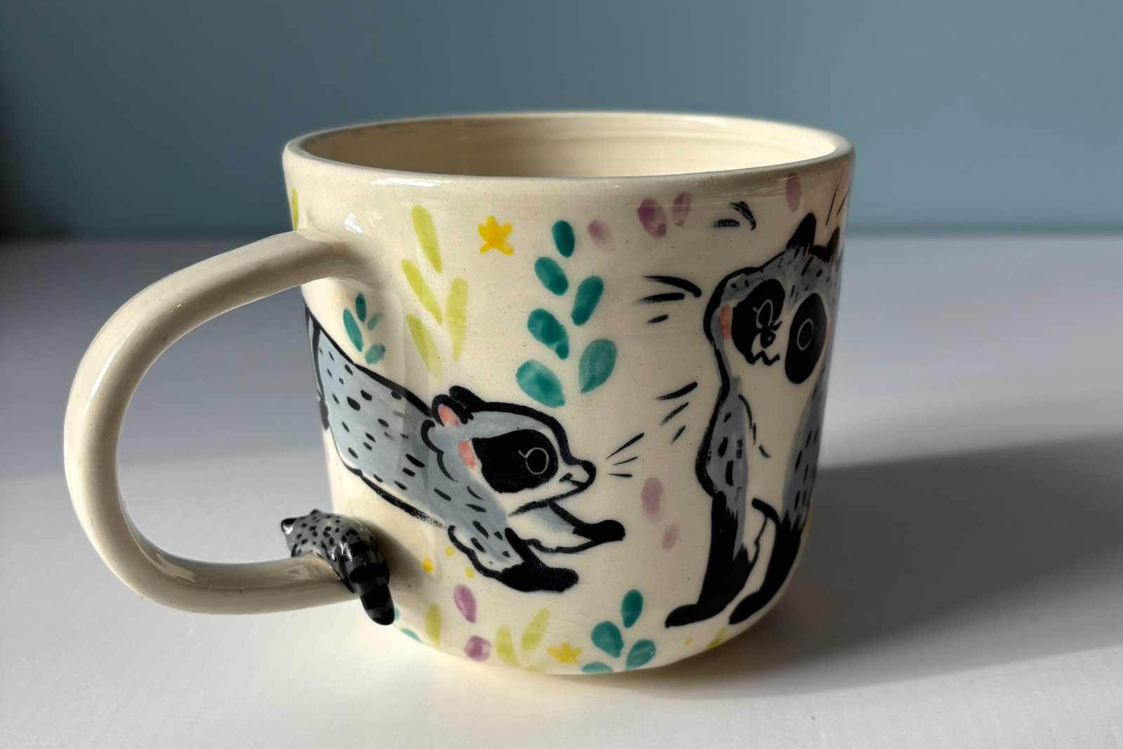 Alternative view of Sculpted Mug - Raccoons