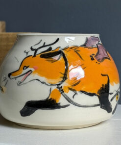 deer fox adorable pot