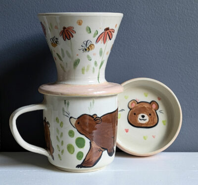 Set de Café Filtre Individuel - Ours et Abeilles – Image 7