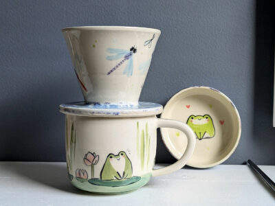 Pour over set - Frogs and Dragonflies - Image 2