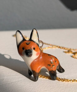 cute maned wolf pendant