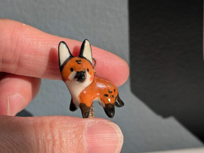 Pendentif Porcelaine - Loup à Crinière – Image 8
