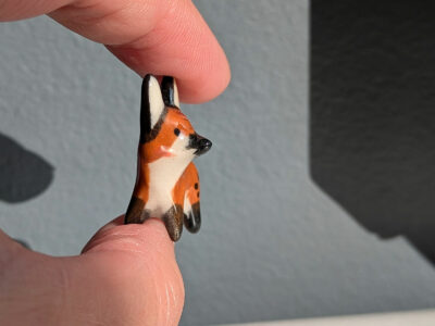 Pendentif Porcelaine - Loup à Crinière – Image 7