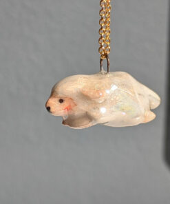 white sheep pendant