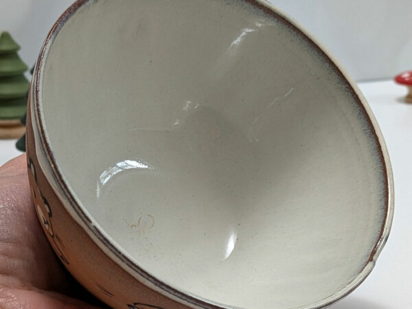 Bowl - Red Stoneware - Bears - Image 3