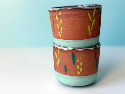 Cup - Red Stoneware - Capybaras - Image 2