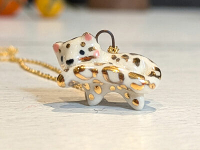 Pendentif - Panthère des neiges - Or jaune – Image 5