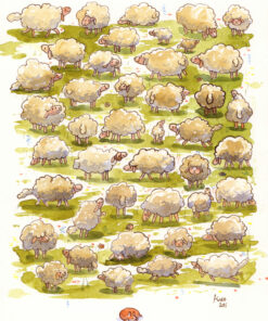 do corgis dream of sheep original painting