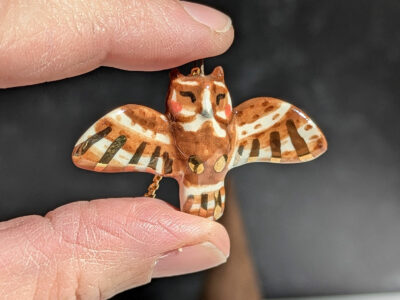 Pendentif - Petit Duc Maculé - Or – Image 3