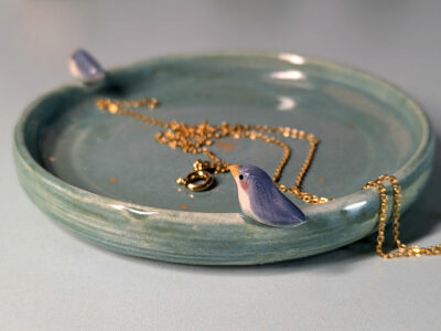 jewelry dish blue birds