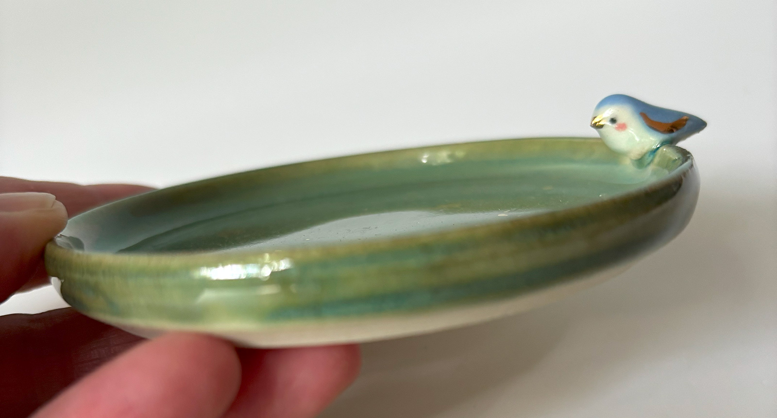 Alternative view of Jewelry Dish - Blue bird
