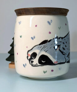 Lidded Vessel - Raccoon