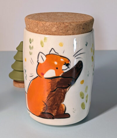 Lidded Vessel - Red Panda - Image 5