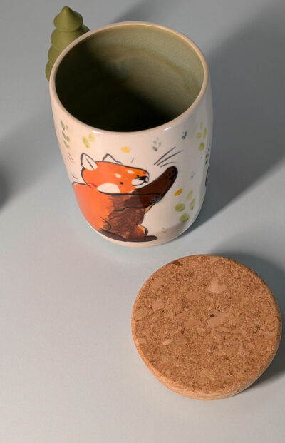 Lidded Vessel - Red Panda - Image 4
