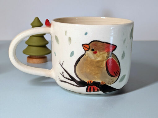 Sculpted Mug - Northern Cardinals - Image 2