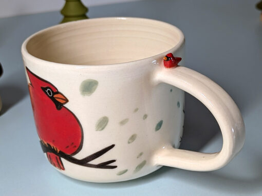 Sculpted Mug - Northern Cardinals - Image 4