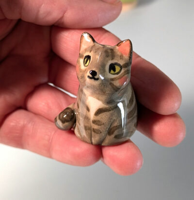 Figurine - Whiskers Vase - Tabby Cat - Image 4
