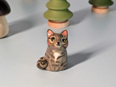 Figurine - Whiskers Vase - Tabby Cat - Image 2
