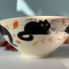 cute black cat bowl