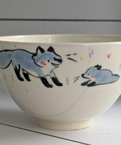 handmade cute fox bowl