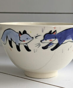 handmade cute fox bowl