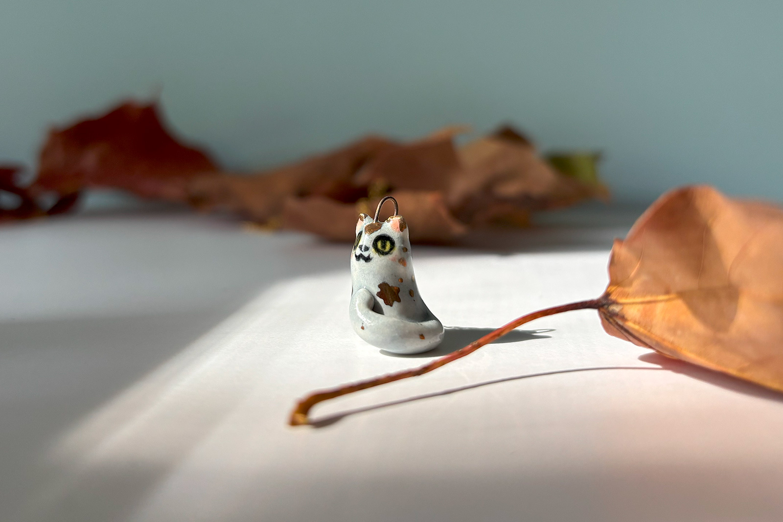 Pendentif - Chat Gris