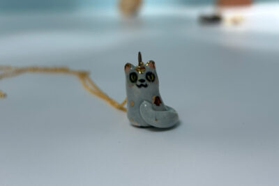 Pendant - Grey Cat - Image 2