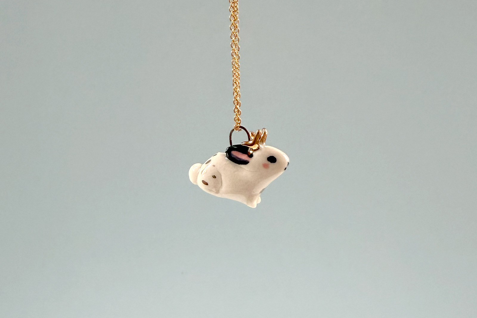 Alternative view of Porcelain Pendant - Jackalope