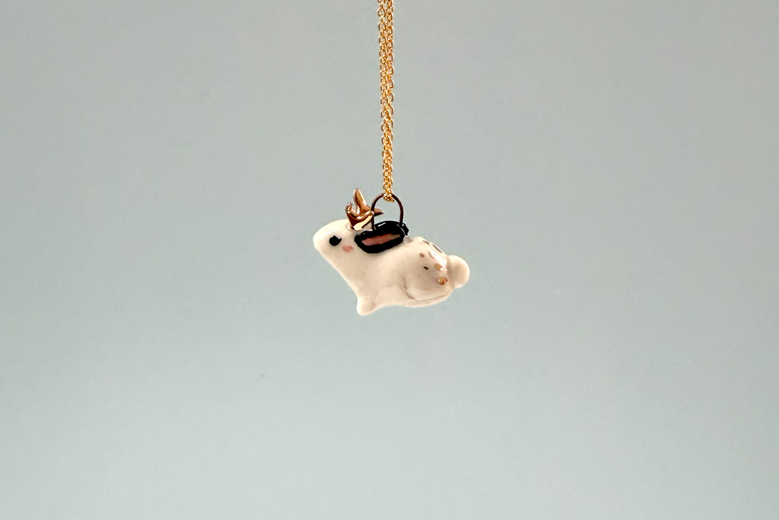 Porcelain Pendant - Jackalope