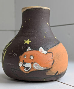 red panda small vase
