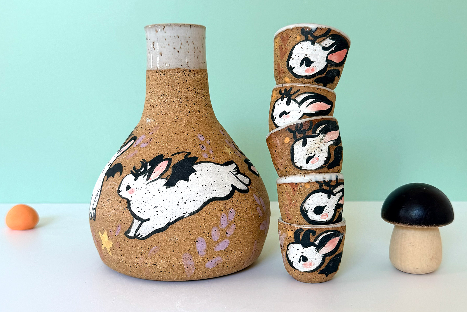 Sake Set - Bunnies - Image 5