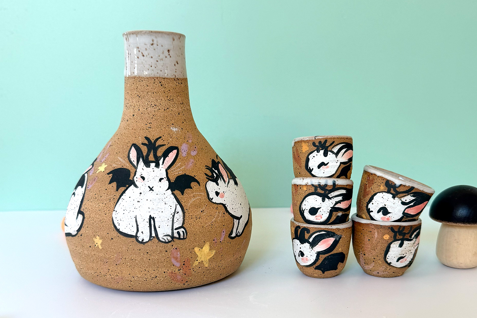 Sake Set - Bunnies - Image 3
